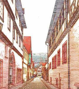 Altstadtgasse in Karlstadt am Main